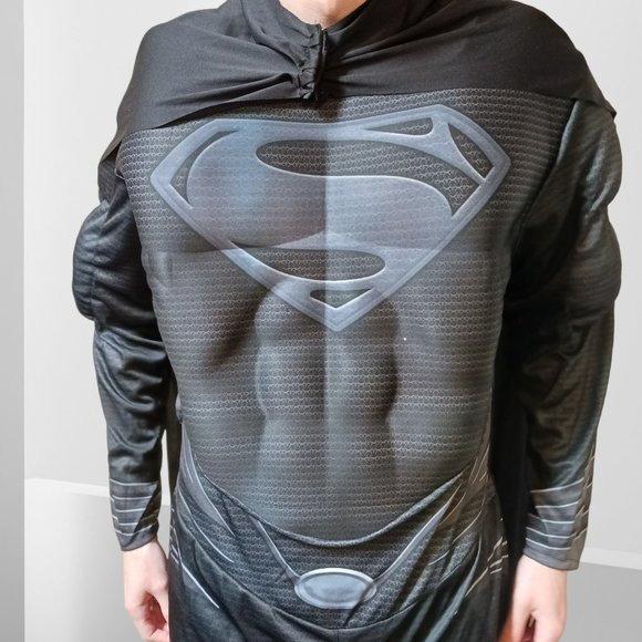 Mens Two Piece 2013 Superman Man of Steel Halloween Costume Size L - Picture 6 of 16